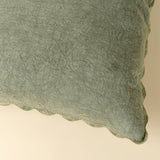 20x20 Scalloped Edge Pillow, Sage Green
