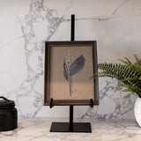 Picture Easel Stand Dual Arm Black Iron