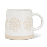 Wide Base Mug with Snowflake Row