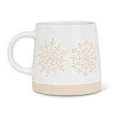 Wide Base Mug with Snowflake Row