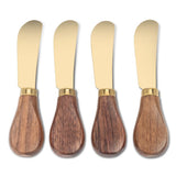 Walnut Handled Pate Spreaders. Set of 4