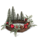 Medium Fir & Ball Candle Ring