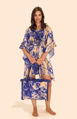 Tote bags China Blue Blooms Fringed Box
