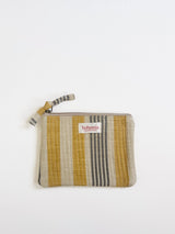 Jaipur Stripe Medium Pouch, India Yellow