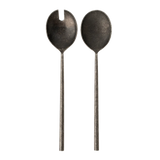 Tumbled Black Tides Salad Servers S/2