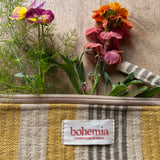 Jaipur Stripe Medium Pouch, India Yellow