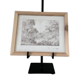 Picture Easel Stand Dual Arm Black Iron