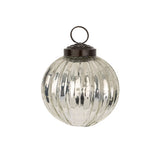 Silverfrost Holiday Ornament L, Ribbed