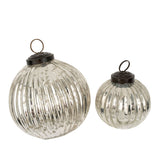 Silverfrost Holiday Ornament L, Ribbed