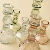 Callista Glass Candleholder S, Blush