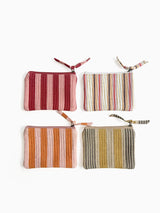 Jaipur Stripe Medium Pouch, India Yellow