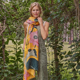 CRANE SUNRISE IN MUSTARD SCARF