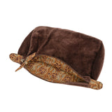 Block Print Lined Velvet Pouch L, Sangria