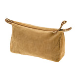 Block Print Lined Velvet Pouch L, Camel
