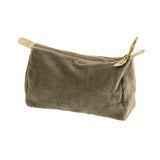 Block Print Lined Velvet Pouch L, Cypress