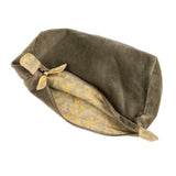 Block Print Lined Velvet Pouch L, Cypress