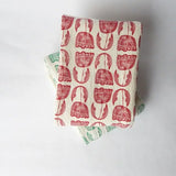 Mustard Handprinted Tea Towel