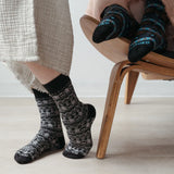 Alpaca Socks Thick Print - BL Mosaic - S/M