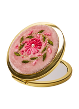 Embroidered Mirror - Pink Petals
