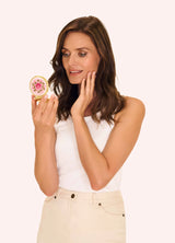 Embroidered Mirror - Pink Petals