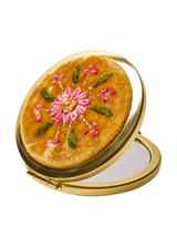 Embroidered Mirror - Mustard Flower