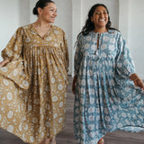 Mira Midi Dress - Gold Sona