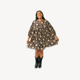 Mira Mini Dress - Night Flower -