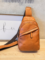 Sling Leather Bag Brown