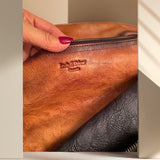 Sling Leather Bag with Cow Head