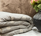 Fleece Lined Throw - Have A Heart -Grey