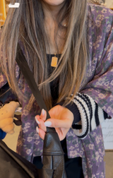 Sling Leather Bag with Cow Head E Design