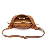 Sling Leather Bag with Cow Head Design LBR