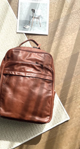 Soft virgin Italian leather backpack