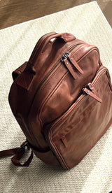 Soft virgin Italian leather backpack