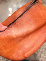 Sling Leather Bag with Cow Head E Design