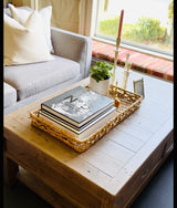 Hand-Woven Water Hyacinth & Rattan Trays