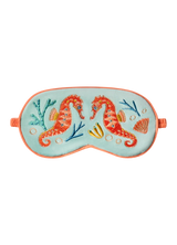 Sparkling Seahorse Luxury Velvet Eye Mask - Aqua
