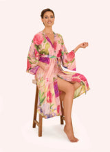 Kimono Gown - Floral Study - Petal Pink