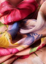 Kimono Gown - Floral Study - Petal Pink