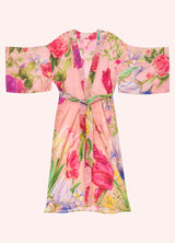 Kimono Gown - Floral Study - Petal Pink