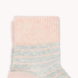 Striped-Solid Pima Blush Socks - Pack of 2