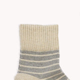 Striped-Solid Pima Socks - Pack of 2 (Honey)