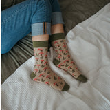 Mushroom Meadow Pima Socks