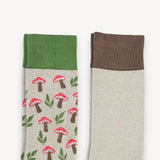Mushroom Meadow Pima Socks