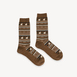 Alpaca Socks - Print - Caramel