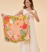 Square 100% Floral Petal Silk