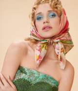 Square 100% Floral Petal Silk