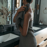 French Waffle Towel Anthracite