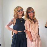 Crinkle Keyhole Tank Top Black