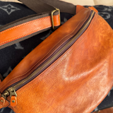 Sling Leather Bag with Cow Head E Design